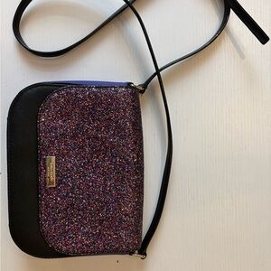 Kate Spade Black and Glitter Crossbody Bag